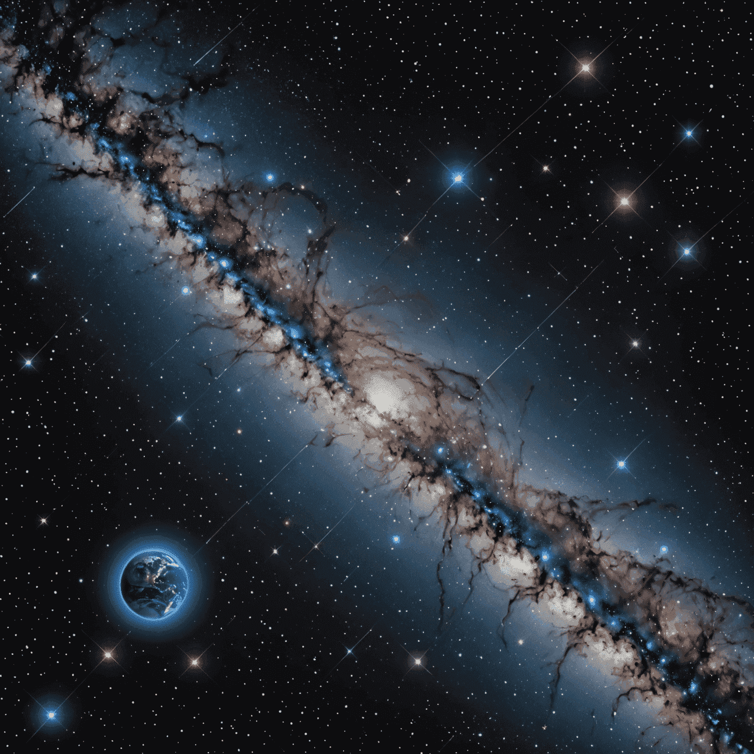 A visualization of the Gaia space observatory mapping stars in the Milky Way galaxy, showcasing the precision of modern parsec measurements